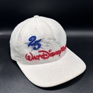 Vintage Walt Disney World Hat Unisex 25th Anniversary Corduroy Adjustable